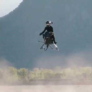 The Volonaut Airbike, a flying motorcycle developed by the Polish company Volonaut