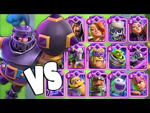 EVOLVED MEGA KNIGHT VS ALL EVOLUTION CARDS - Clash Royale Challenge