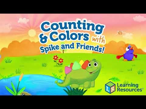 Low Stimulation Toddler Learning Video | Practice Colors and Counting with Spike the Hedgehog