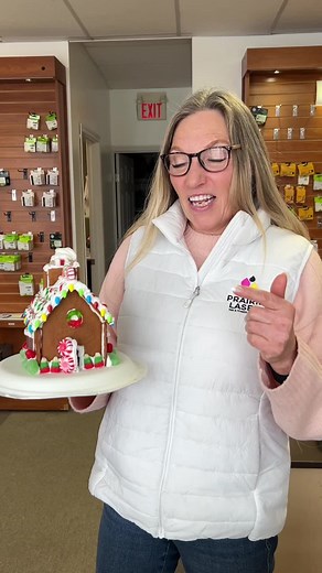 Prairie Laser Ink & Toner on Instagram: "You can enter to win a kit to build a gingerbread house. Probably won't be as beautiful as this one, cause my granddaughter made it. But we'll give away a free kit to make these from Diane's delights. All you have to do to enter is comment gingerbread, and we'll have a random draw for it on Friday."