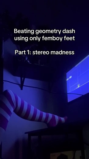 Beating Geometry Dash with Femboy Feet: Part 1