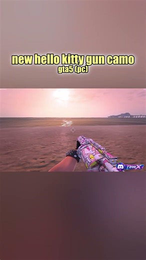 hello kitty gun camo on gta5! (pc) 🔥👀 #shorts #gta5 #gaming #hellokitty