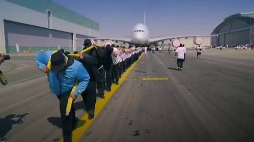 90K views · 887 shares | 56 police officers vs one A380 aircraft. Mission accomplished gulfnews.com/1.2121831 Video courtesy Dubai Police - Official Page | Gulf News | Facebook