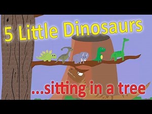 5 Little Dinosaurs Sitting in a Tree | Dino Kids Songs