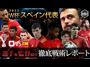 【戦術分析】スペイン代表徹底分析&対策考察 ルイス・エンリケ監督＆選手紹介 日本代表VSスペイン代表