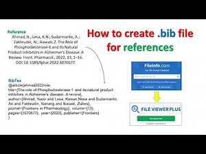 How to create .bib file for references for manuscript