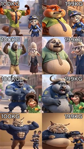 ZOOTOPIA CHARACTERS KG EVOLUTION 💪😲