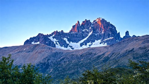 Jagged peaks of Mount Fitz Roy in southern Patagonia