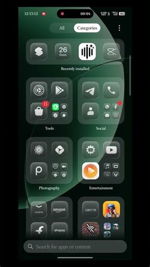 realme ui 7.0 android 16 liquid glass icon #realmeui7 #shorts_