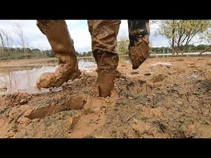 Nora and riding rubber boots in mud 2