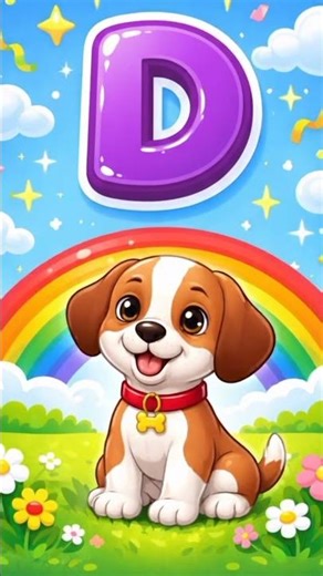 🎉 Learn Letter D! 🅓 Fun ABCD Cartoon for Kids #shorts