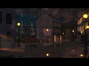 Victorian Era Ambience : Victorian Harbor | Rain & Thunder Sounds, Wave sounds , waves lapping