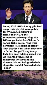 The Playlist BTS RM Made for His Future Self Was Accidentally Shared and Broke the Internet