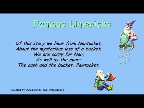 ♣♣♣ Famous Limericks - Example Limerick Poems ♣♣♣