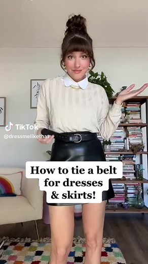 How to tie a belt for dresses & skirts! 🖤 #fashionstylingtips #outfitstylingtips #stylingadvice #fashionadvice4you #howtostyleoutfits #stylingprints #howtostyleclothes #outfitadvice #tiktokfashion #styling #outfits #outfitideas #stylingoutfits #ootd #styleinspo #outfitstylingideas #outfitstyling #fashionhacksforgirl #fashionhack #stylehacks #stylehack #howto #belthacks #belttips #belthack #belt #fashionbelt