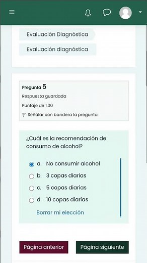 Intervención breve: hábitos y estilos de vida saludables. Curso INSABI. Evaluación Diagnóstica.