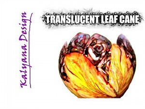 translucent leaf cane + bonus - polymer clay tutorial 105