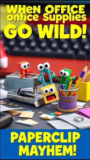 "Paperclip Office Adventure! | When Stationery Comes Alive 😂"