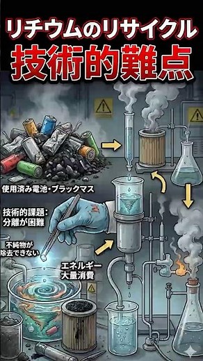 Technical difficulties in lithium recycling