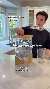 Fill the Glass Water System—watch it remove 99% fluoride & chlorine and 90 other contaminants, then adding calcium & magnesium for mineral-rich sips 😋. 30-day money-back and free shipping. | Santevia Water Systems