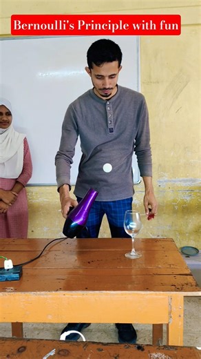 Bernoulli's Principle with fun 2, class 11, physics #experiment