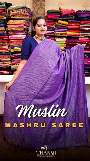 ✨ Muslin Mashru Saree 💕 | CODE: TB506