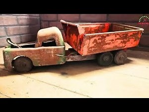 Watch This Amazing Transformation: Restoring A 1950 Structo Hydraulic Dump Truck!
