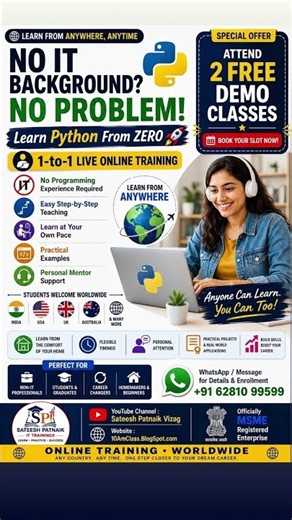 🐍 No IT Background? Learn Python From ZERO! | 2 FREE Demo Classes 🔥