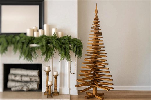 Eco Friendly Wooden Christmas Tree, Large Farmhouse Xmas Centerpiece, Unique Holiday Decor - Etsy