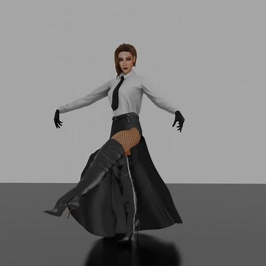 Sims 4 Bone Physics test in Blender