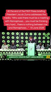 Jacob Zuma press briefing: 'Nothing between me and Ramaphosa' – 18 June 2026