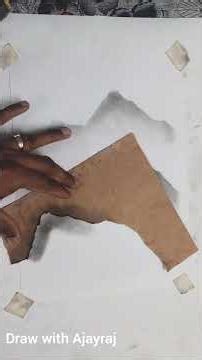 Easy Charcoal Powder Mountain Drawing Tutorial