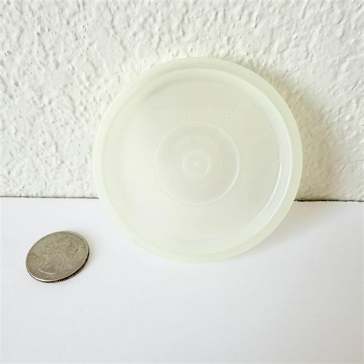 Vintage Tupperware Clear Round Lid #297 - 3 Inch - Sheer Round Replacement Tupperware Lids - Etsy
