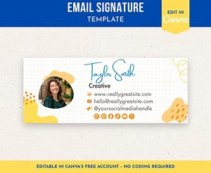 Canva Email Signature Template: Creative Design (digital Download) - Etsy UK