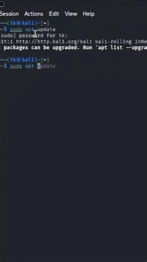 How to update Kali Linux 2025 #programming #coding #python #smartphone