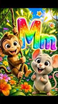 Learn the Letter M with Monkey & Mouse 🐵🐭 | ABC Alphabet for Kids | Preschool Learning