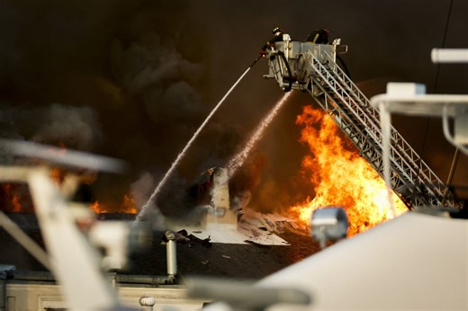 Fire breaks out in a lab building on a University of South Florida campus