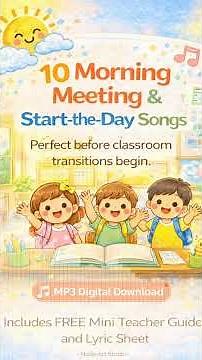 Morning Meeting Songs for Preschool | Classroom Routine & SEL Music | MP3 Digital Download