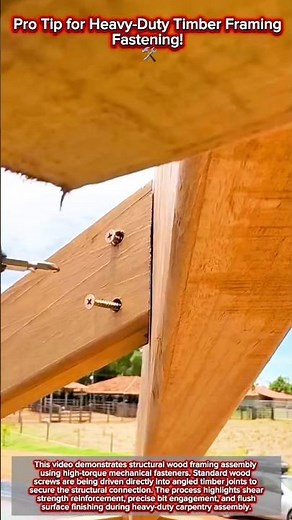 Pro Tip for Heavy-Duty Timber Framing Fastening! 🛠️