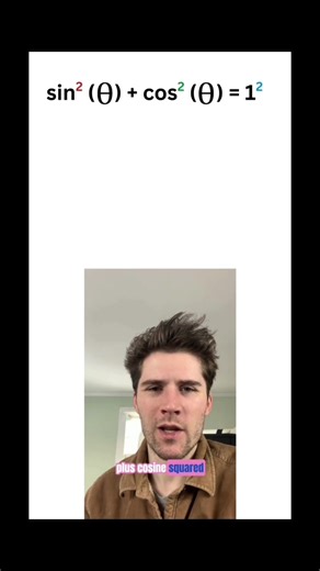 Stop memorizing formulas and start picturing them. 🧠 The famous trig identity is actually just the Pythagorean theorem hiding in a circle. Here is the proof you missed in class. 👇 Hashtags: #mathhacks #trigonometry #learnontiktok #stem #pythagoreantheorem #mathvisuals