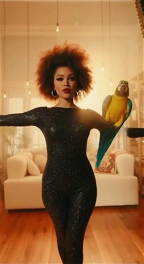 Parrot Gets Jealous as Girl Makes a Dramatic Curtain Entrance 😂💫 | Funniest Parrot Reaction Ever!