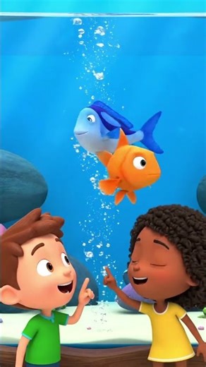 Happy Aquarium Fish 🐠#animation #fish #swimming #kidsshorts #viral