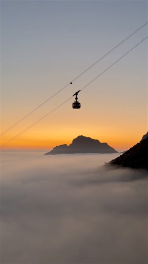 Golden-hour cable car ride above the clouds! It doesn’t get better than this! 🌄 #tablemountain #7wondersofnature #cablecar | Table Mountain Experience