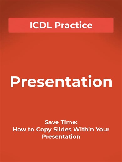 How to Copy Slides Within Your Presentation #microsoftpowerpoint #copyslides #presentationtips #digitalskills #techtutorial #icdl #quicktip #officeessentials #powerpointguide #usertips #productivityhacks #duplicateslides #presentationskills #tutorialreel #efficientediting #slidemanagement