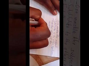 How to solve simultaneous linear equations by substitution method