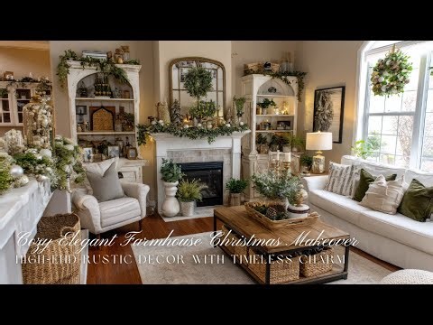 Cozy Elegant Farmhouse Christmas Makeover | High End Rustic Decor with Timeless Charm