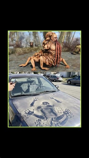 When the Wasteland Monster Uses Your Car as a Bed 💀🚗 #viral