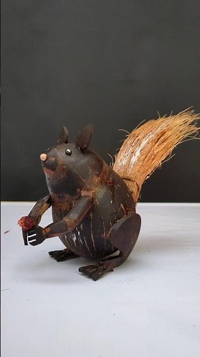 Simple Coconut Shell Art With Waste Coconut Shell🥥🥥🥥#shorts #diy #ideas #coconutshellcraft #craft