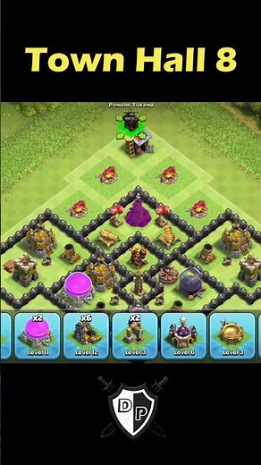 New Update!!! BASE Town Hall 8 [TH8] HYBRID/WAR 2025 - Base With Copy Link - [Short] #th8 #th8base