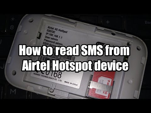 How to login and check sms in Airtel Hotspot device